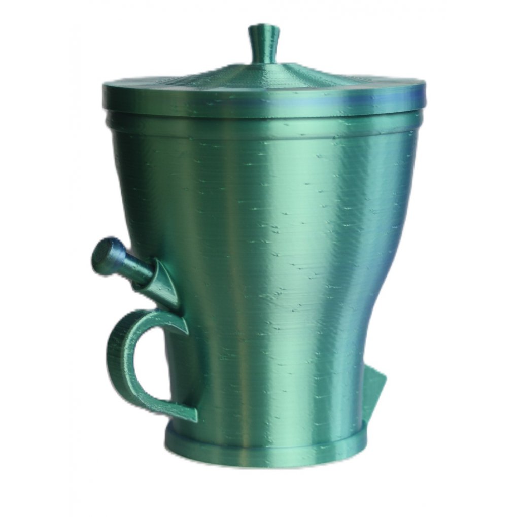 Bicolor BlauwGroen – suikerpot met vloeiende kleurovergang en retro vibe