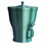 Bicolor BlauwGroen – suikerpot met vloeiende kleurovergang en retro vibe