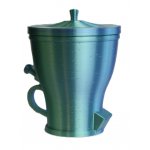 Bicolor BlauwGroen – suikerpot met vloeiende kleurovergang en retro vibe