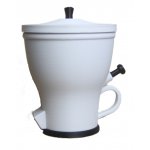 Suikerpot Olaf &ndash; wit met zwarte schuif suikerpot