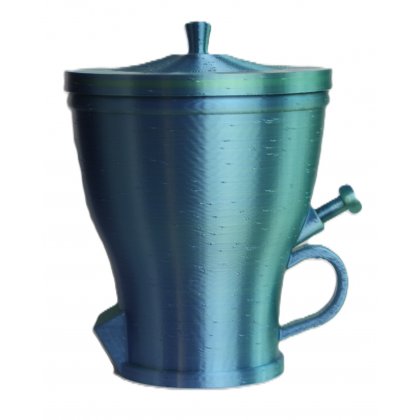 Bicolor BlauwGroen – suikerpot met vloeiende kleurovergang en retro vibe